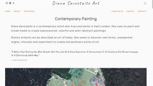 Diana Savostaite Art internetinė svetainė - SEO Fausta klientas