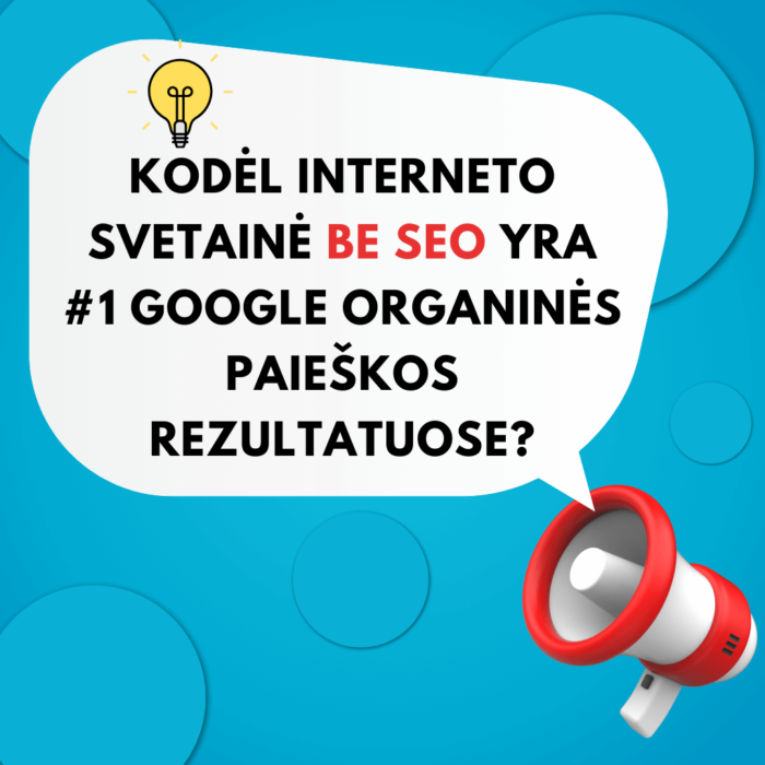 Interneto svetainė be SEO visvien pirma. Kodėl? SEO Fausta