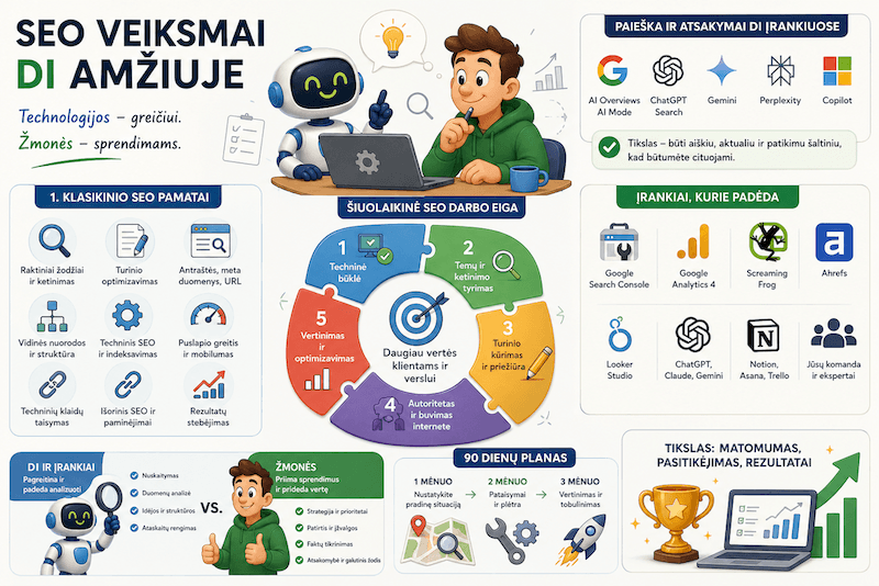 SEO veiksmai DI amžiuje